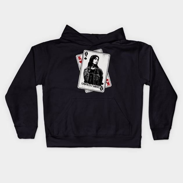 Retro Emmylou Harris Card Style Kids Hoodie by Slepet Anis